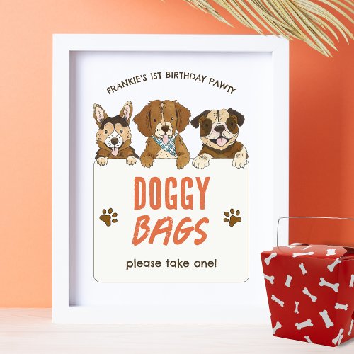 Puppy Dog Birthday Party Favors Sign