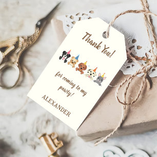 Puppy Dog Birthday Party Gift Tags