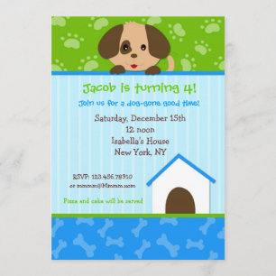 Puppy Dog Birthday Party Invitations