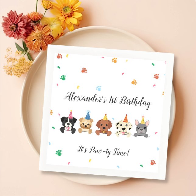 Puppy Dog Birthday Party Napkins (Creator Uploaded)