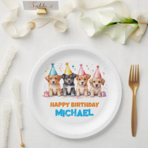 Puppy Dog Birthday Party Paper Plates
