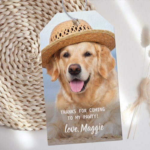 Puppy Dog Birthday Party Personalized Pet Photo Gift Tags