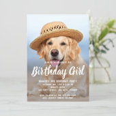 Puppy Dog Birthday Party Personalized Pet Photo Invitation (Standing Front)