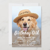 Puppy Dog Birthday Party Personalized Pet Photo Invitation (Front)