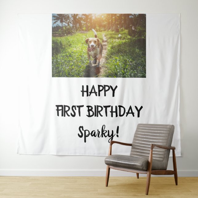 Puppy Dog Birthday Party Photobooth Backdrop (In Situ (Horizontal))