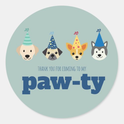 Puppy Dog Birthday Party Thank You Favor Tags