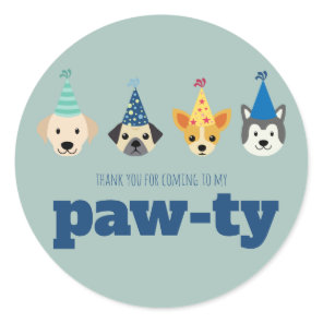 Puppy Dog Birthday Party Thank You Favor Tags