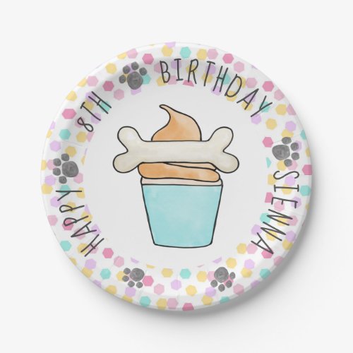 Puppy Dog Birthday Pawty Dessert Cupcake Paper Plates