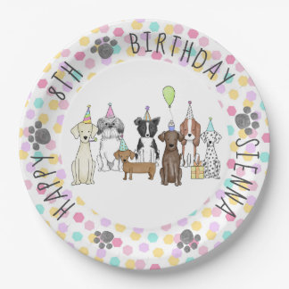 Puppy Dog Birthday Pawty Paper Plates