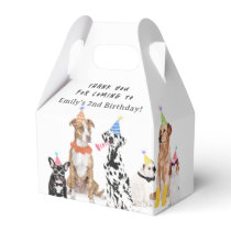 Puppy Dog Birthday Thank You  Favor Boxes