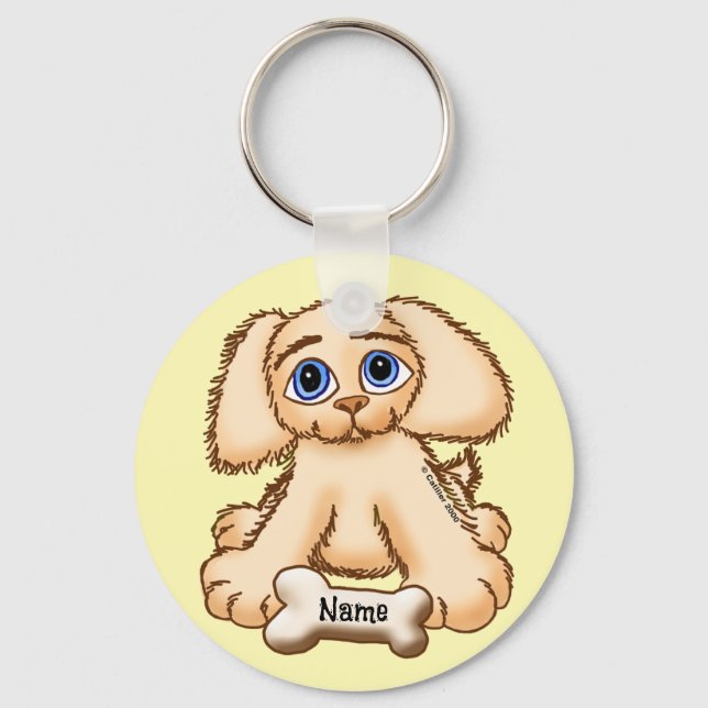 Puppy Dog Bone  Keychain (Front)