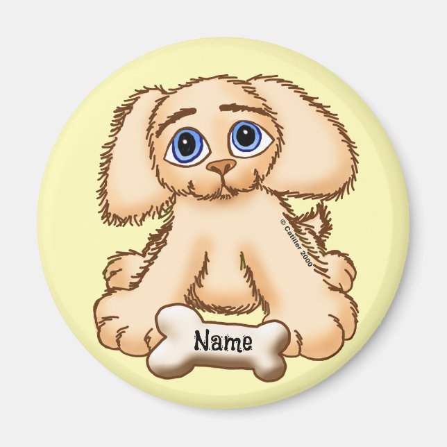 Puppy Dog Bone  Magnet (Front)