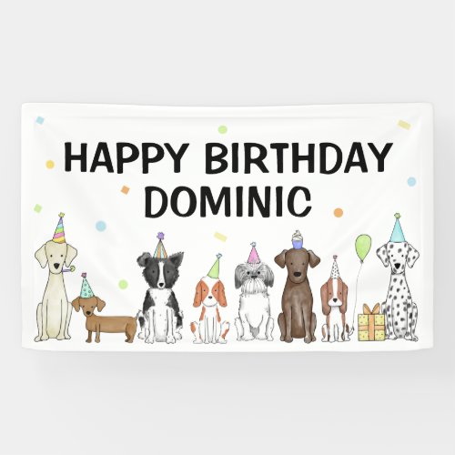 Puppy Dog Boy Birthday Party Banner