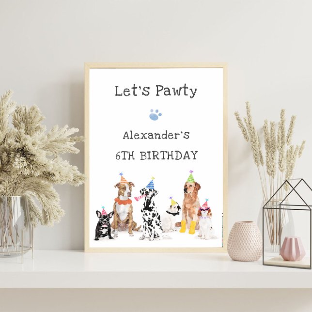 Puppy Dog Boy Birthday Welcome Sign (Creator Uploaded)
