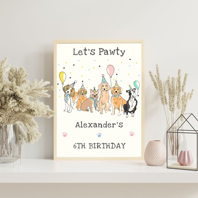 Puppy Dog Boy Birthday Welcome Sign (Creator Uploaded)