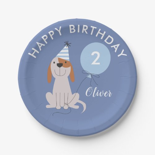 Puppy Dog Boys Birthday Party Paper Plates