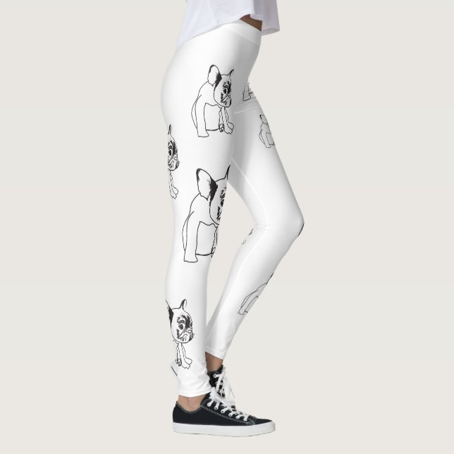 Puppy  Dog Bulldog French Buldog  Leggings (Right)