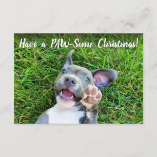 Puppy Dog Christmas Holiday Photo Card