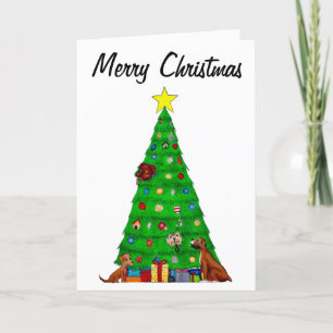 Puppy Dog Christmas Tree Card