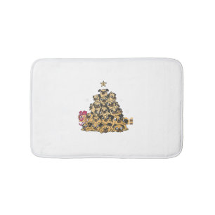 Puppy Dog Christmas Tree, Dog Christmas Tree  Bath Mat