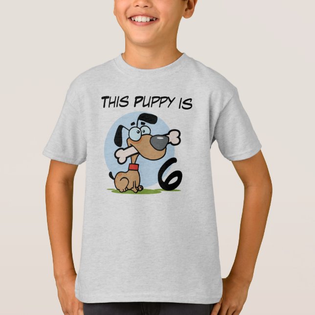 Puppy Dog Customizable Birthday Tshirts (Front)