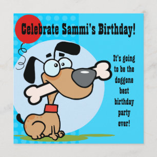 Puppy Dog Customized Birthday Invites