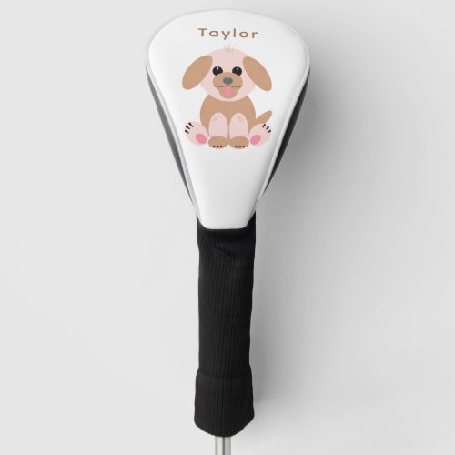 Puppy Dog Cute Cartoon Personalized Pastel  Golf Head Cover