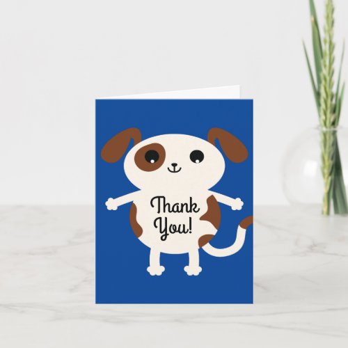 Puppy Dog Cute Colorful 1st Birthday Party Theme Card