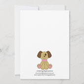 Puppy Dog Dots Pink Birthday Invitations (Back)