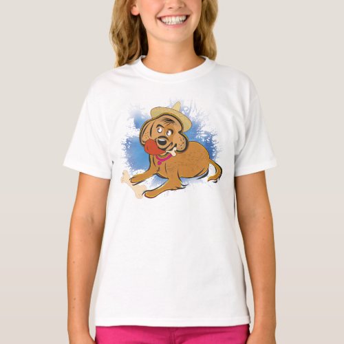 Puppy Dog eating chicken design 2024 T_Shirt