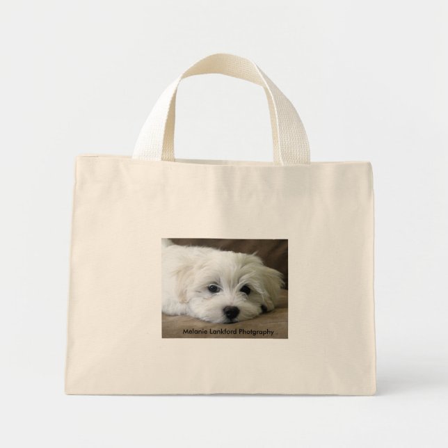 Puppy Dog Eyes Mini Tote Bag (Front)
