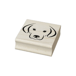 puppy dog face art stamp