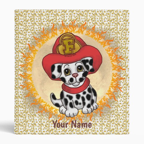 Puppy Dog Firefighter Binder