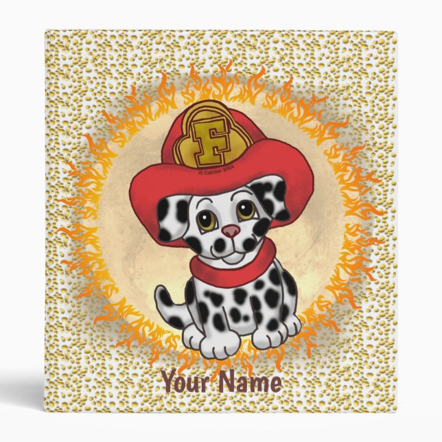 Puppy Dog Firefighter Binder (Front)