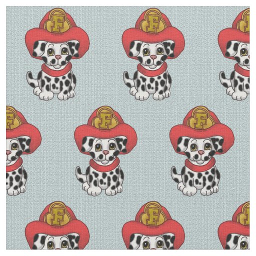 Puppy Dog Firefighter Fabric