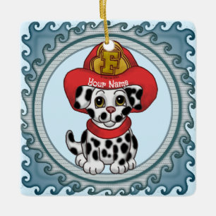 Puppy Dog Firefighter ornament