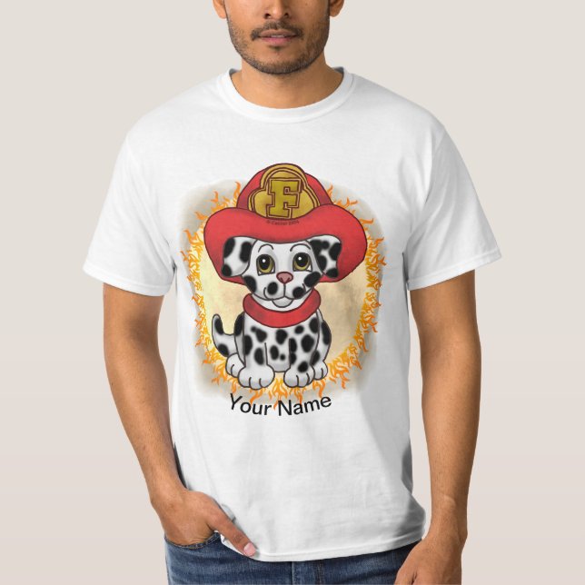 Puppy Dog Firefighter  t-shirt (Front)