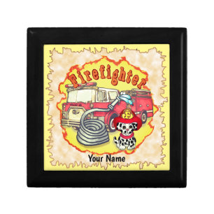 Puppy Dog Firetruck Firefighter Gift Box