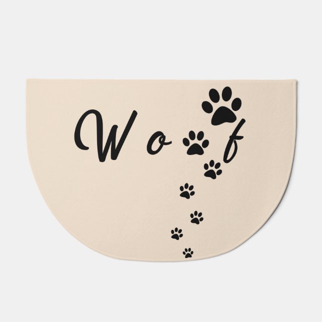Puppy Dog Friendly Home Woof Doormat (Front)