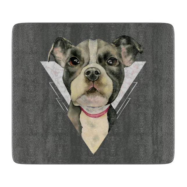 Discover Puppy Dog Geometric Marble Cutting Board