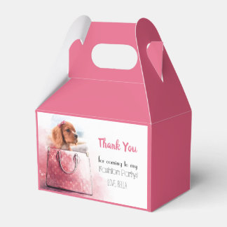 Puppy Dog Girl Birthday Watercolor Party Photo Pet Favor Boxes