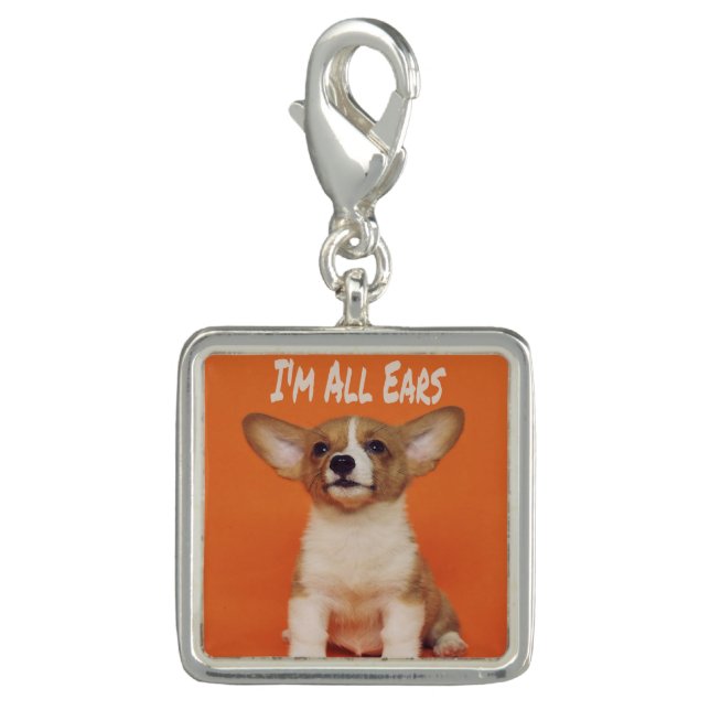 Puppy Dog I'm All Ears, Cute Meme Charm (Front)