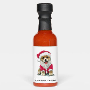 Puppy Dog in Santa Claus costume Hot Sauces