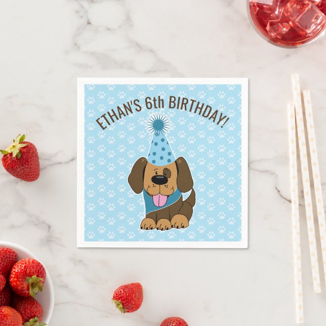 Puppy Dog Kids Birthday Party  Napkins (Insitu)