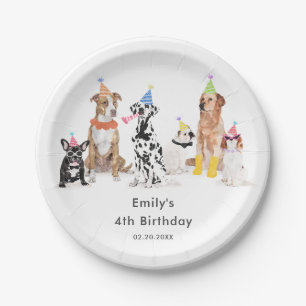 Puppy Dog Kids Birthday Party Paper Plates
