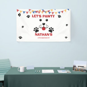 Puppy Dog Lets Pawty Birthday Boy Banner