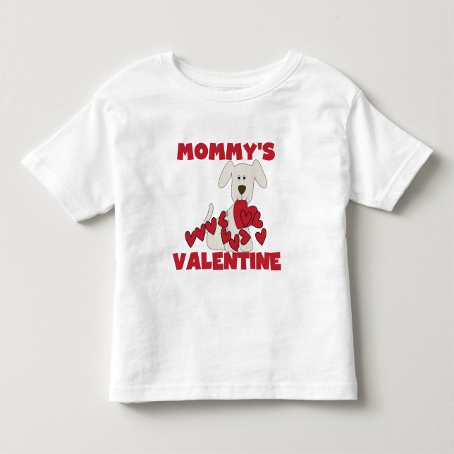 Puppy Dog Mommy's Valentine Toddler T-shirt (Front)