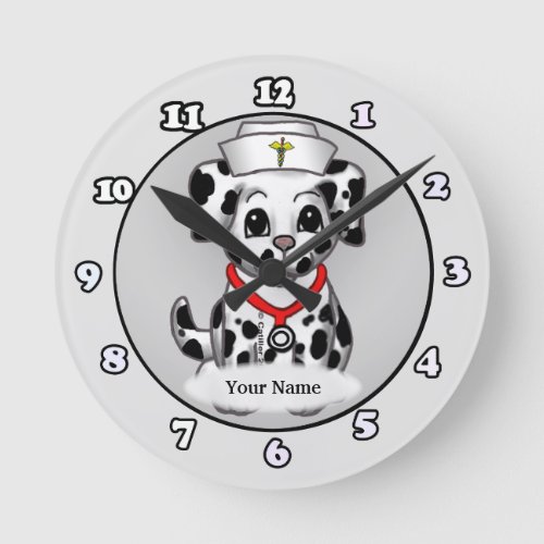 Puppy Dog Nurse custom name clock
