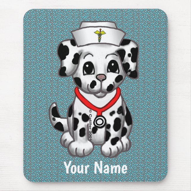 Puppy Dog Nurse Mouse Pad (Front)