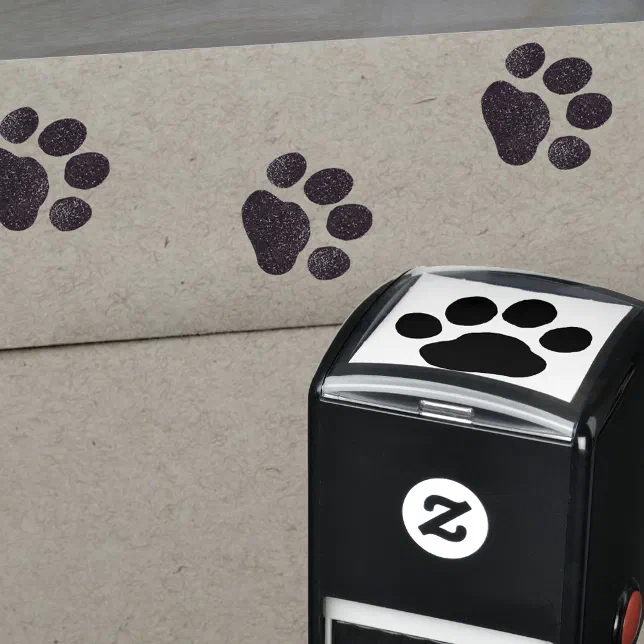 Puppy Dog or Kitty Cat Cute Paw Print Selfinking Stamp Zazzle
